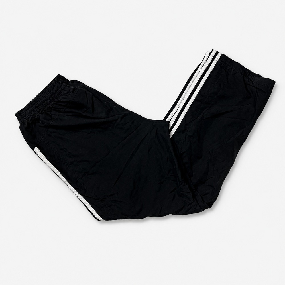 Adidas Track Pants Mens Small Black 3 Stripe Athletic Jogger
